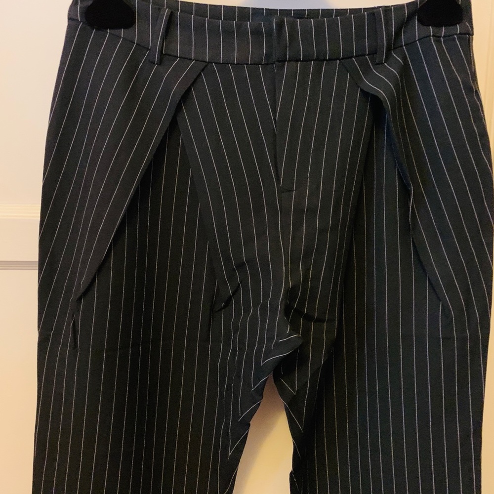 Black and White Pin Striped Ankle Pants: Buy all 4 for $40.